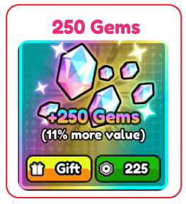 250 Gems